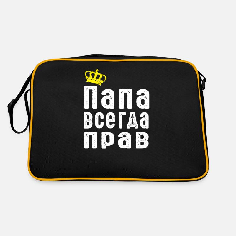 Papa a toujours raison russe russe Sac Retro