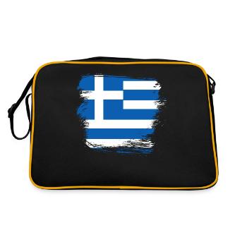 Grèce Drapeau - Sac Retro - noir/or - Dos