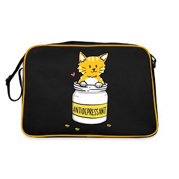 Antidépresseur pour chats - Sac Retro - noir/or - Dos