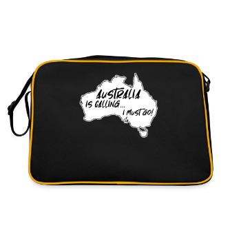 Australia Is Calling | Australien, Work and Travel - Retro Bag - black/gold - Back