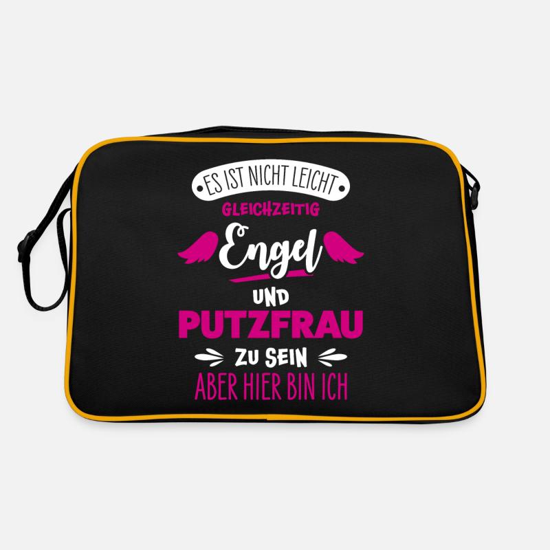Cleaning lady funny Retro Bag