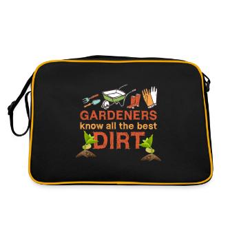 Gardeners know all the best dirt, gift idea - Retro Bag - black/gold - Back