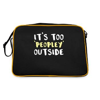 It’s Too Peopley Outside - Sac Retro - noir/or - Dos