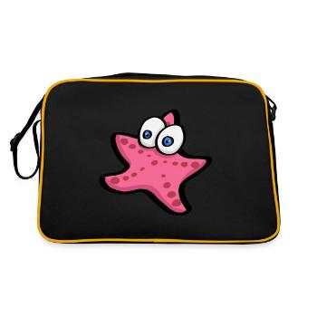 Starfish frightened - Retro Bag - black/gold - Back