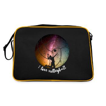 Volleyball serve - Retro Bag - black/gold - Back