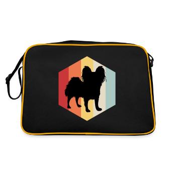 Papillon chien nainspanel chien ami animal - Sac Retro - noir/or - Dos