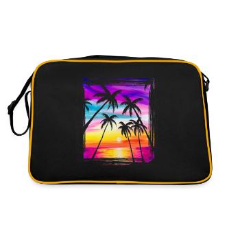 Strand mit Palmen - Retro Bag - black/gold - Back