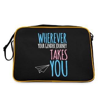 Transgender Transsexual Transpride Gift - Retro Bag - black/gold - Back