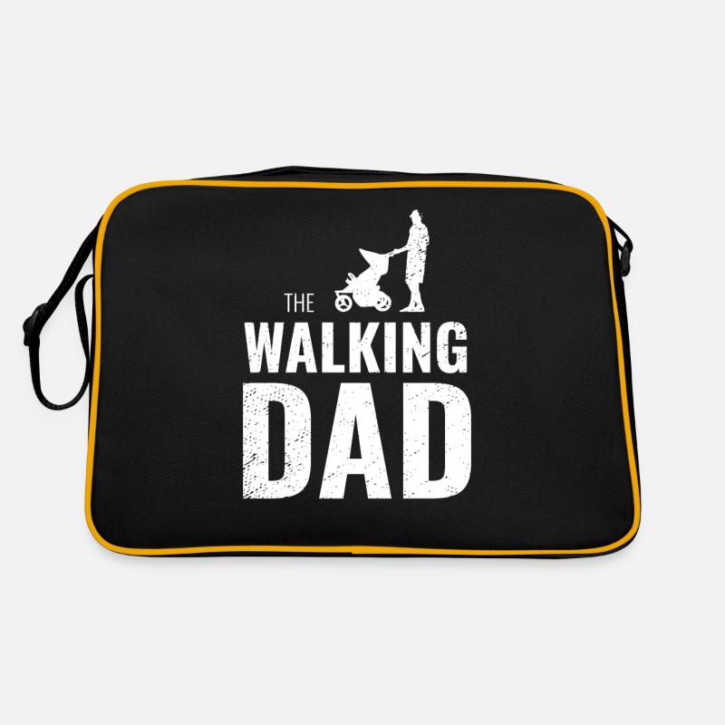 The Walking Dad (weiß) Retro Tasche