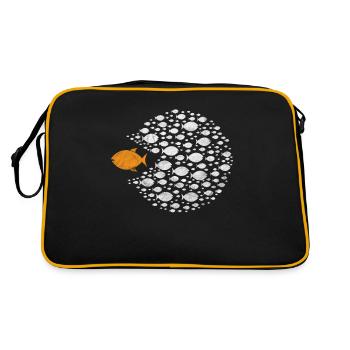Allez nager à contre courant - Sac Retro - noir/or - Dos