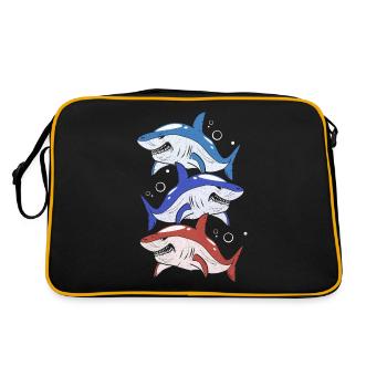 Requins - Sac Retro - noir/or - Dos
