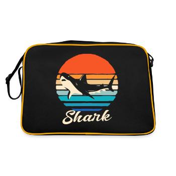 Requin Requin Requin nageoires de requin Océan - Sac Retro - noir/or - Dos