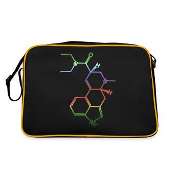 Molécule de formule structurelle LSD A. Hofmann Bicycle Day - Sac Retro - noir/or - Dos