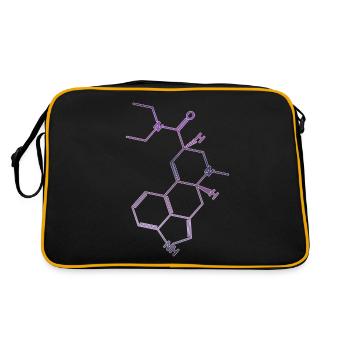 Formule structurelle LSD molécule d'acide - Sac Retro - noir/or - Dos