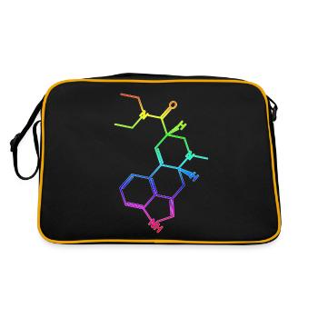 Molécule de formule structurelle LSD A. Hofmann Bicycle Day - Sac Retro - noir/or - Dos