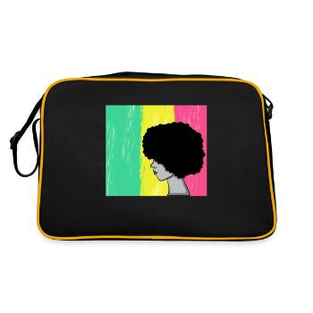 Afro Latina and Proud Mother's Day Woman salsa gift - Retro Bag - black/gold - Back