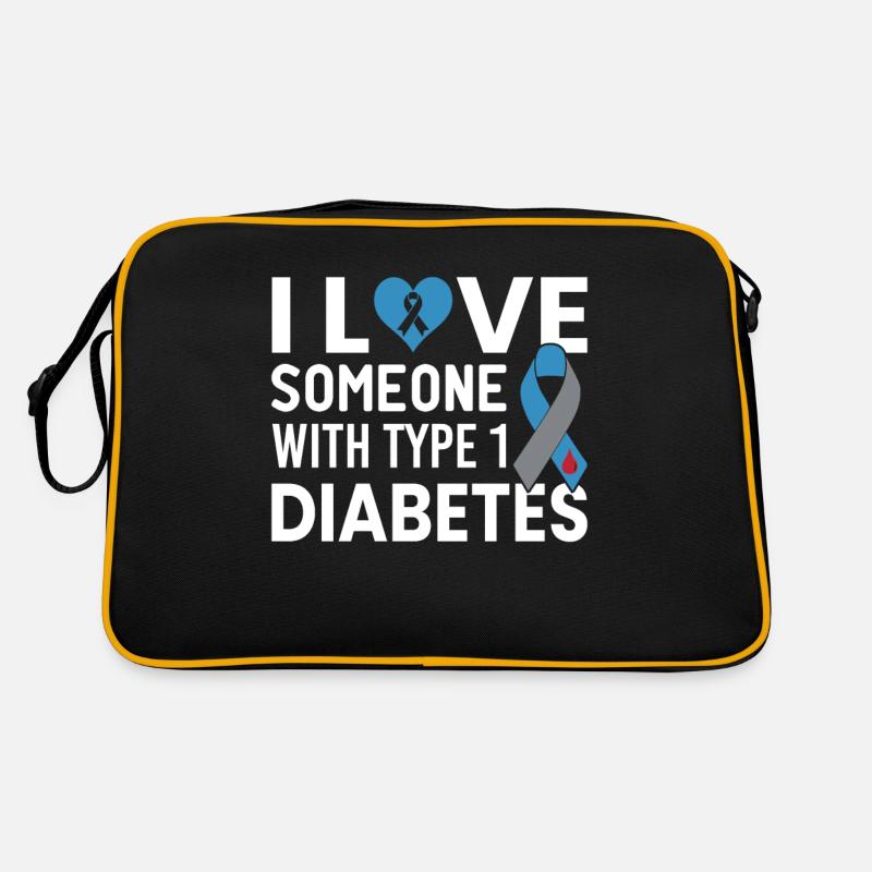 I Love Someone With Type 1 Diabetes T1D Retro Tasche