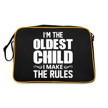 Oldest Child I Make The Rules Funny Sibling - Sac Retro - noir/or - Dos