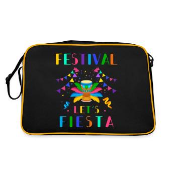 Festival - Retro Tasche - Schwarz/Gold - Hinten