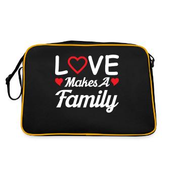 Love Makes A Family Adoption Foster Love - Retro Bag - black/gold - Back