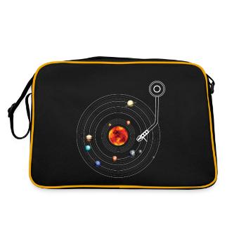 Turntable Solar System Vinyl Planets Moons - Sac Retro - noir/or - Dos