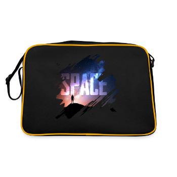 Space - Retro Tasche - Schwarz/Gold - Hinten