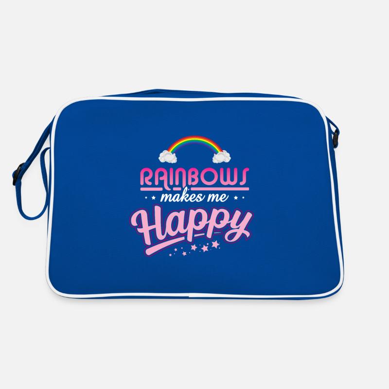 Rainbows makes me happy Retro Tasche
