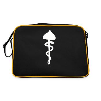 Serpent de champignon, illumination de DMT d'hallucination de drogue - Sac Retro - noir/or - Dos