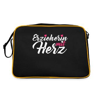 Éducatrice avec éducateur de coeur Kita nourrice - Sac Retro - noir/or - Dos