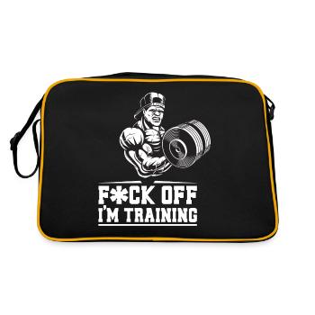 I’m training - Retro Tasche - Schwarz/Gold - Hinten