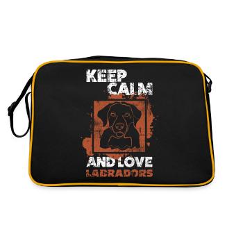 Labrador - Retro Tasche - Schwarz/Gold - Hinten
