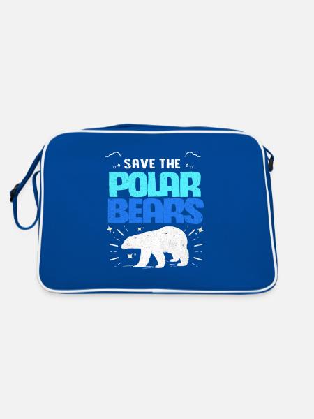 Polar bear - Retro Bag - blue/white - Back