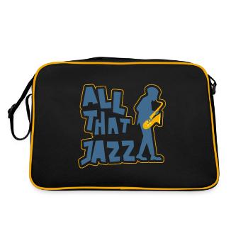 Saxophon - Retro Tasche - Schwarz/Gold - Hinten