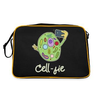Funny Science Tee, Chemistry design, CellFie - Sac Retro - noir/or - Dos