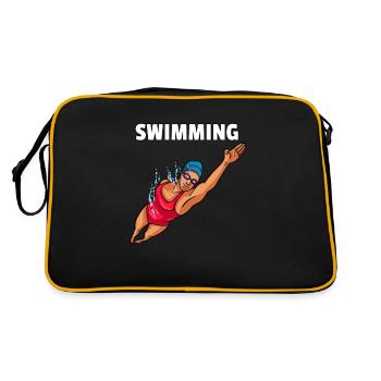 Schwimmen Schwimmer Wassersport Lustiges Geschenk - Sac Retro - noir/or - Dos