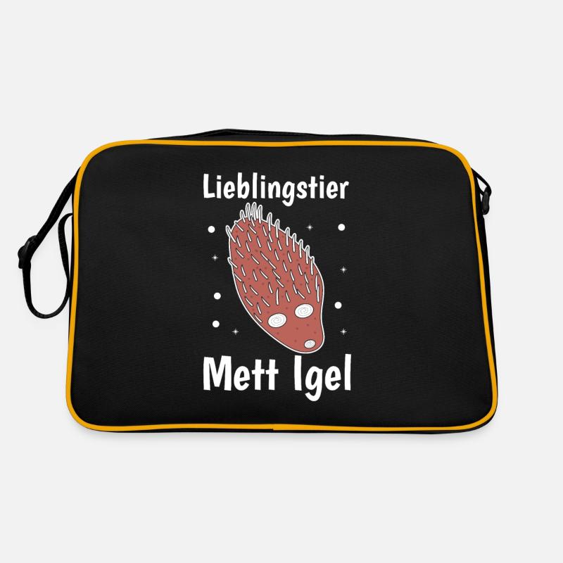 Lieblingstier Mettigel Fleischesser Fleischfresser Retro Tasche