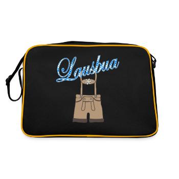 Lausbua avec lederhosen - Sac Retro - noir/or - Dos
