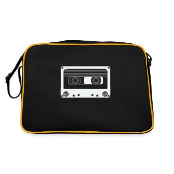 Cassette vintage rétro - Sac Retro - noir/or - Dos