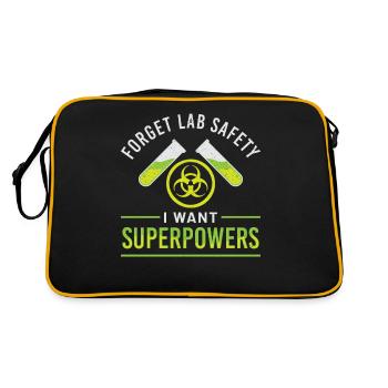 Forget Lab Safety I want Superpower's Cemie Design - Retro Bag - black/gold - Back