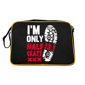 HALF MARATHON 13.1 I'm Only Half Crazy - Retro Bag - black/gold - Back