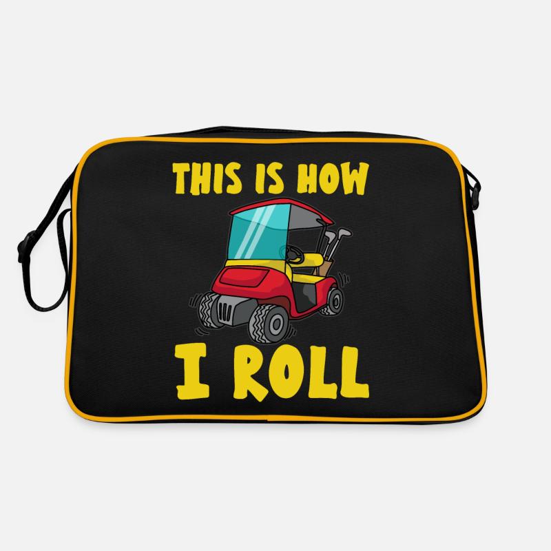 THIS IS HOW I ROLL Golf Cart Golfer Golf Spieler Retro Tasche