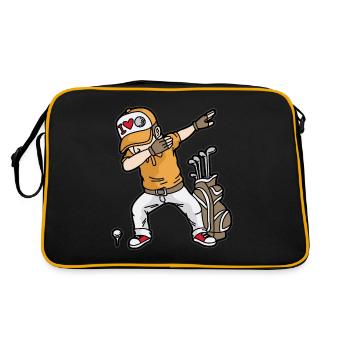 DABBING GOLFER Golf golf terrain de golf - Sac Retro - noir/or - Dos