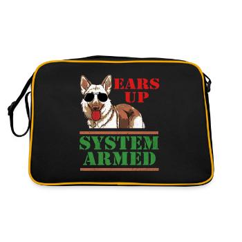 German Shepherd - Retro Bag - black/gold - Back