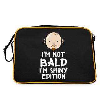 Not bald shiny edition bald head baldness - Retro Bag - black/gold - Back