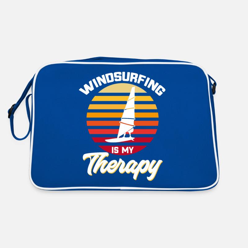 Surfers Windsurfers Windsurfing is my therapy Retro Bag