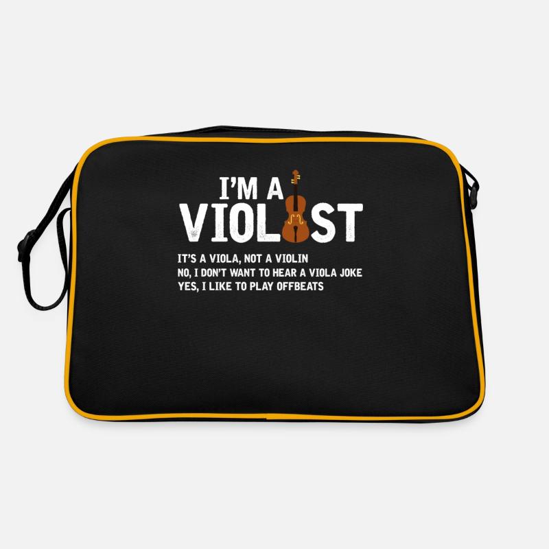 Ich bin ein Violinist - Musiker Spruch Violine - Retro Tasche - Schwarz/Gold
