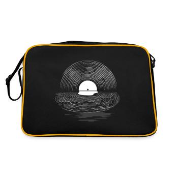 Vinyl Record Sun Set Shimmer By The Sea - Retro Bag - black/gold - Back