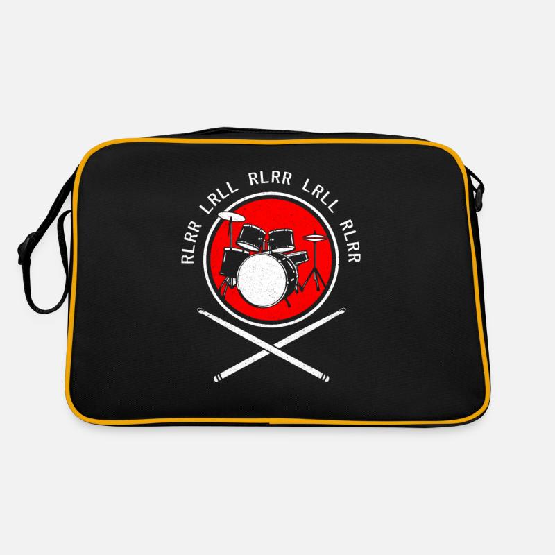 Schlagzeug - Retro Tasche - Schwarz/Gold