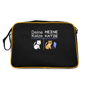 Nerd Informaticien avec chat cadeau IT chats - Sac Retro - noir/or - Dos