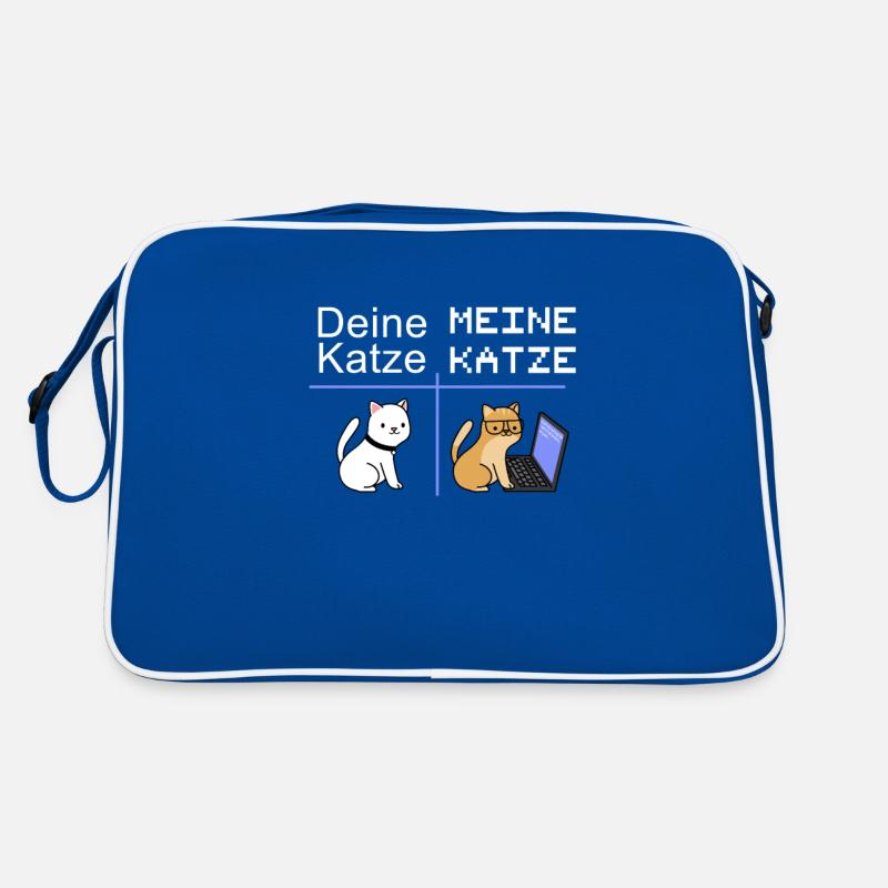 Nerd Informatiker mit Katze Geschenk IT Katzen Retro Tasche